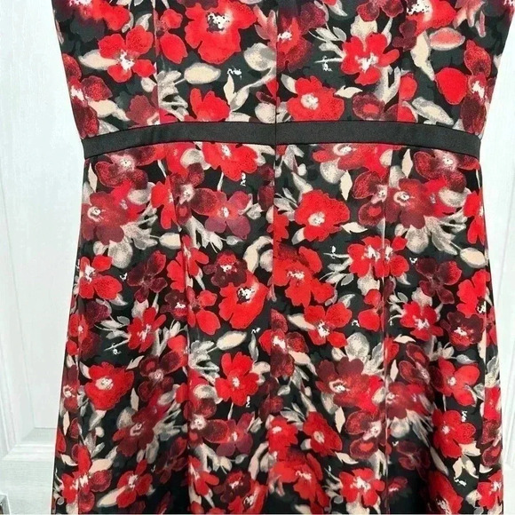 Jacob Sheath  Dress Sleeveless Floral Black/Red/White Size Medium - Picture 3 of 16